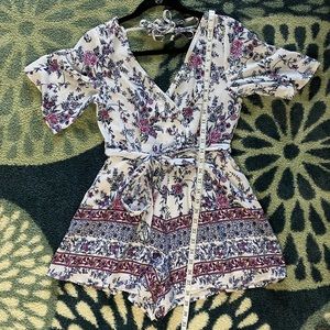 Miami Floral Romper, Like New